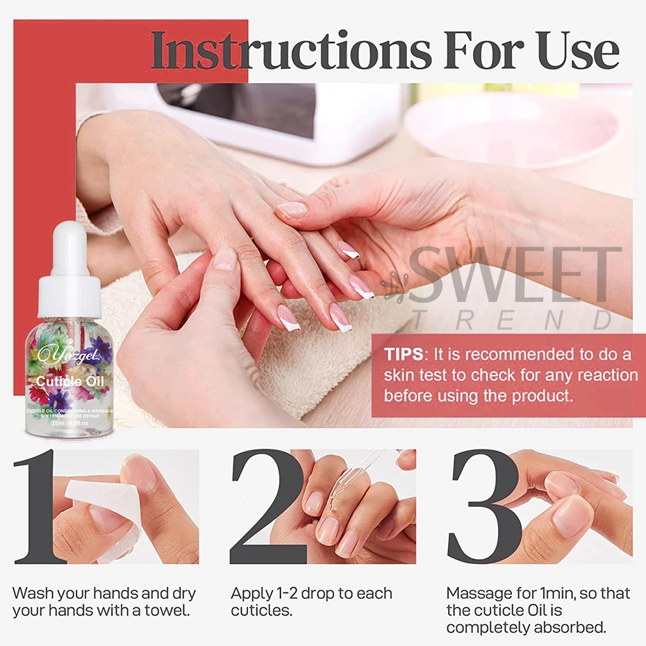 25ml Flower Nail Nutrition Oil Colorful Petals Nail Treatment Cuticle Revitalizer Oil Prevent Agnail Polish Nourish Skin nail care oil