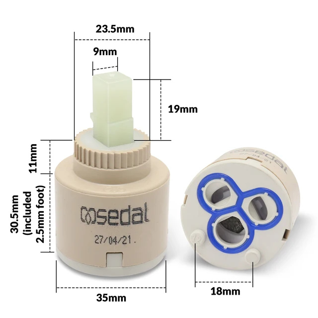 35mm/40mm Watersaving Replacement Ceramic Spool Water Mixer Tap Faucet ...