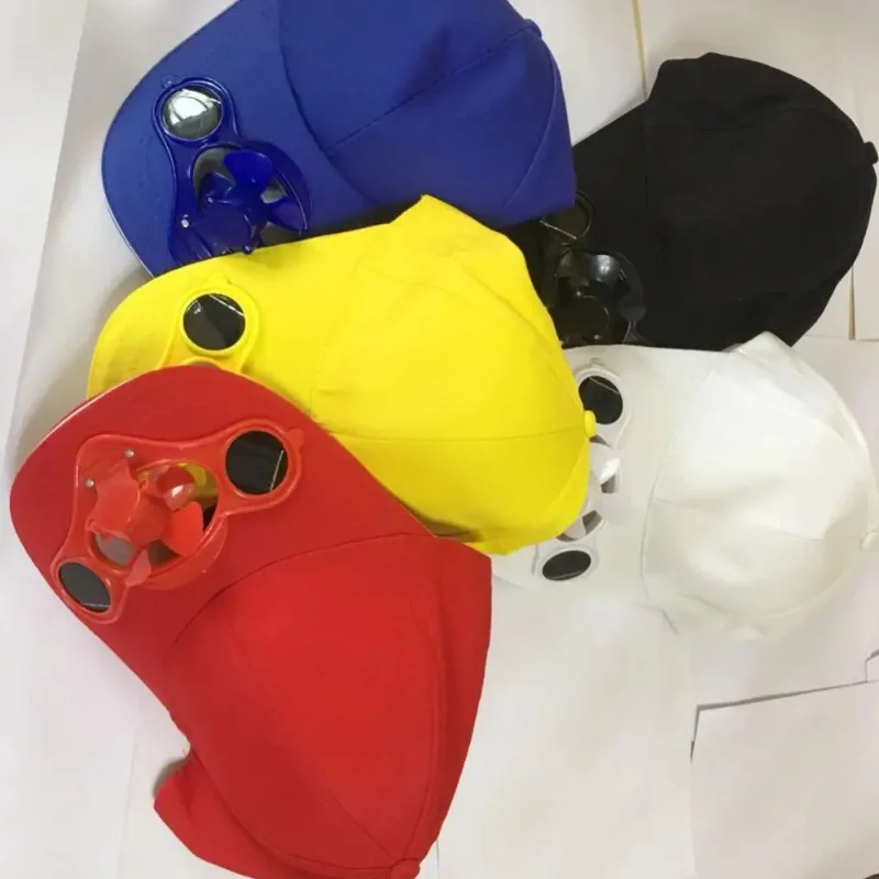 1/2/4PCS Five Colors Summer Sport With Fan Free Charging Sun Protection Solar Cotton Hat Sun Visor Baseball Casual