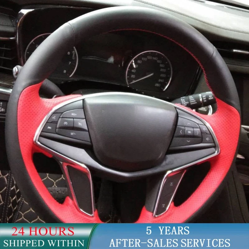 Coprivolante Per Auto Personalizzato In Vera Pelle Resistente All'Usura Per Accessori Auto Cadillac Xt5 Xts Atsl Xt5 Srx Ct6 (2)