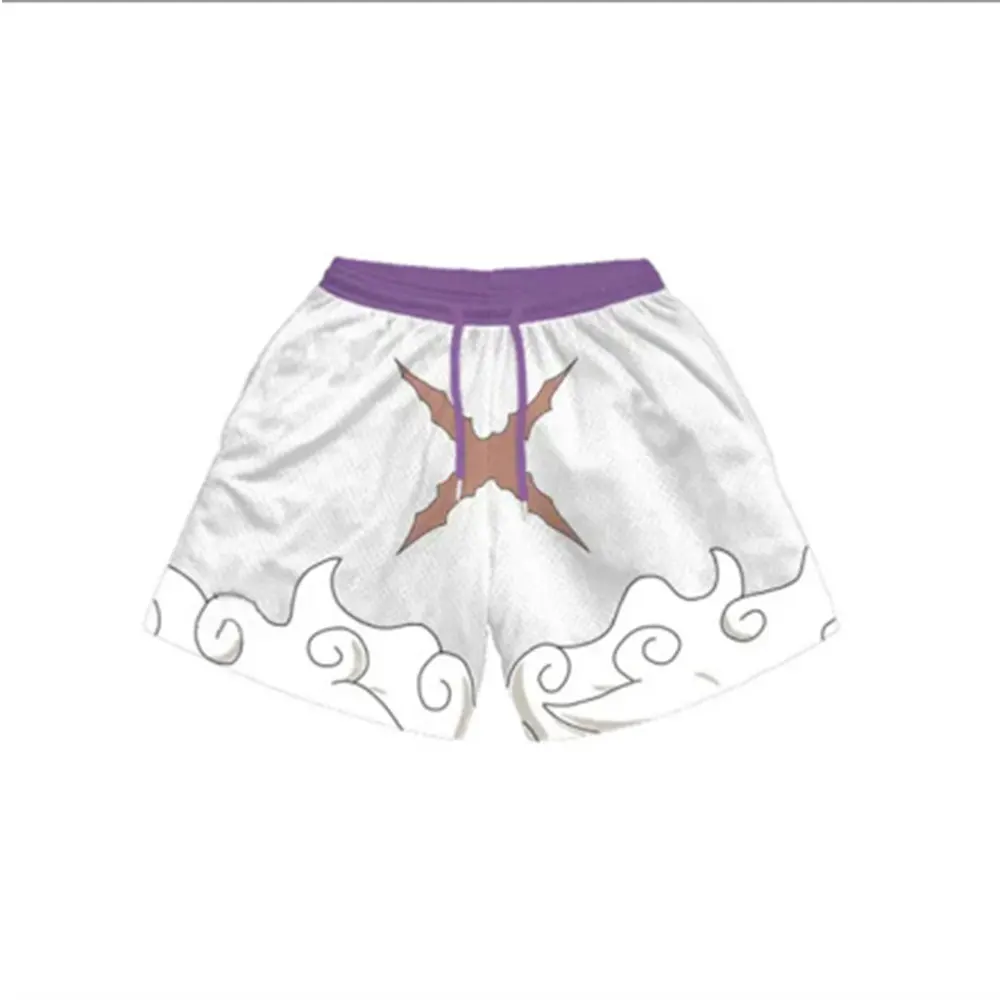 Anime Shorts Men Gym Quick Dry Mesh Running Sport Shorts Summer 3D Print Casual Beach Short Pants Workout Fitness Sweatpants