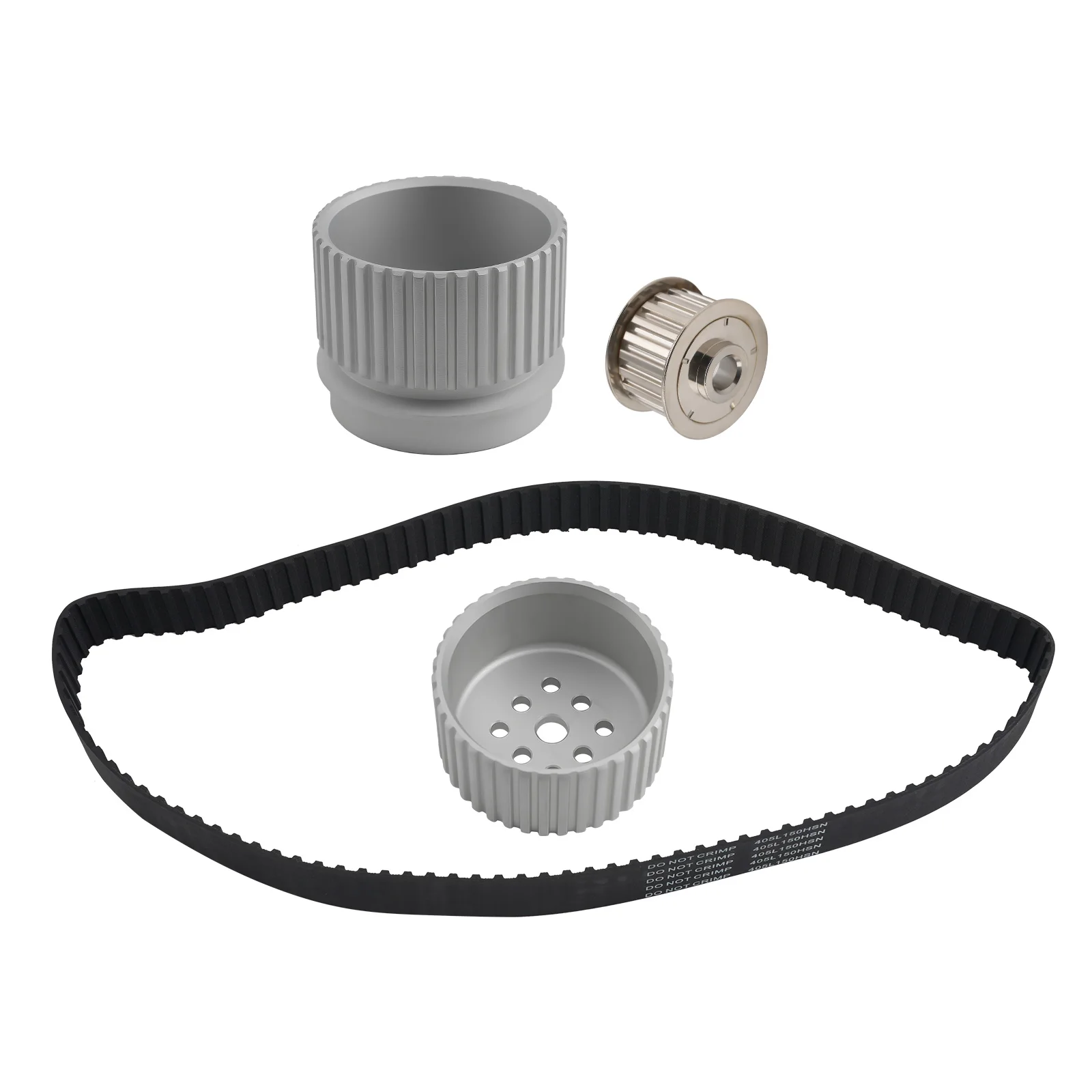 Small Block Chevy Gilmer Belt Drive Pulley Kit - Billet Aluminum For SBC 305 350 With Short Water Pump