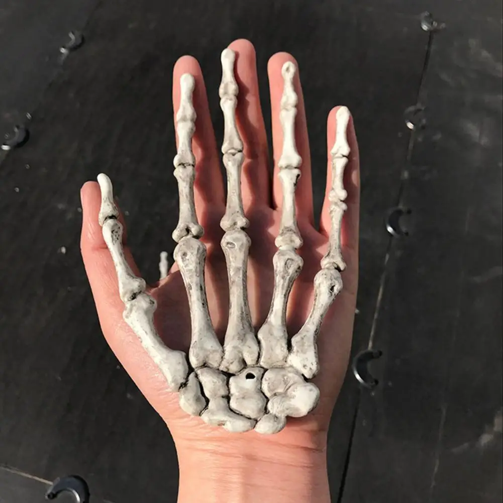 

Party Decor Skeleton Hand Realistic Halloween Skeleton Hand Decorations Reusable Props for Haunted Houses Zombie Parties 6/12/24