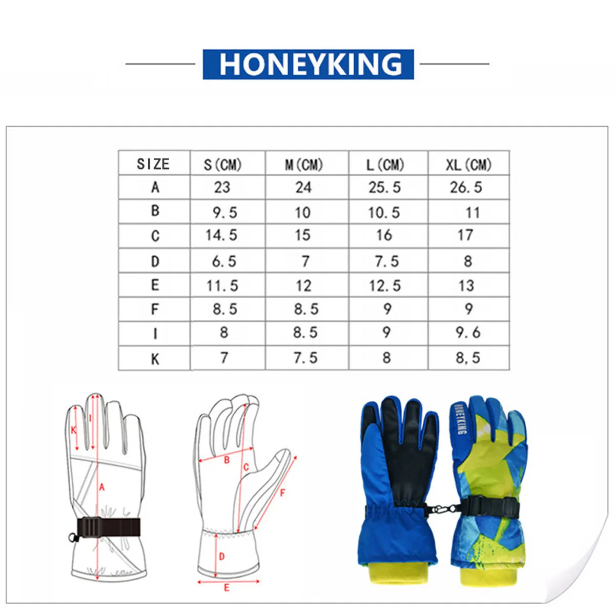 HONEYKING Kids Winter Ski Gloves Waterproof Warm Padded Mitten For Girls Boys Outdoor Skiing Cycling Windproof Snowboard Gloves cycling gloves winter gloves ski gloves