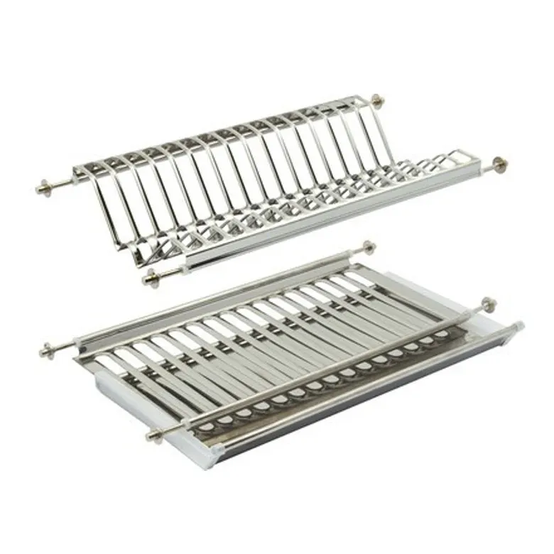 Modern Kitchen Cabinet 2 Tier Stainless Steel Dish Rack