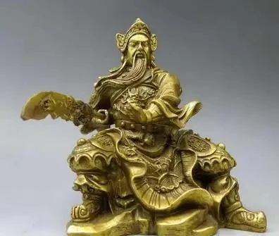 

Статуэтка китайского воина из чистой латуни, 12 см