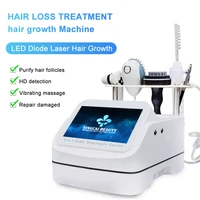 Masseur de cuir chevelu en Silicone, brosse électrique pour la croissance des cheveux, thérapie à la lumière rouge, Machine d'analyse des cheveux et du cuir chevelu 1