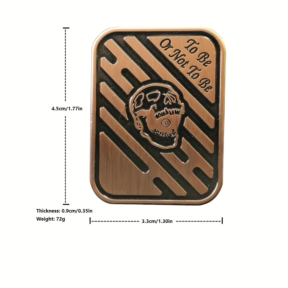 Fidget Spinner KK Pop Fingertip Gyro Pressure Reduction Toy Push Poker Card EDC Stainless Steel
