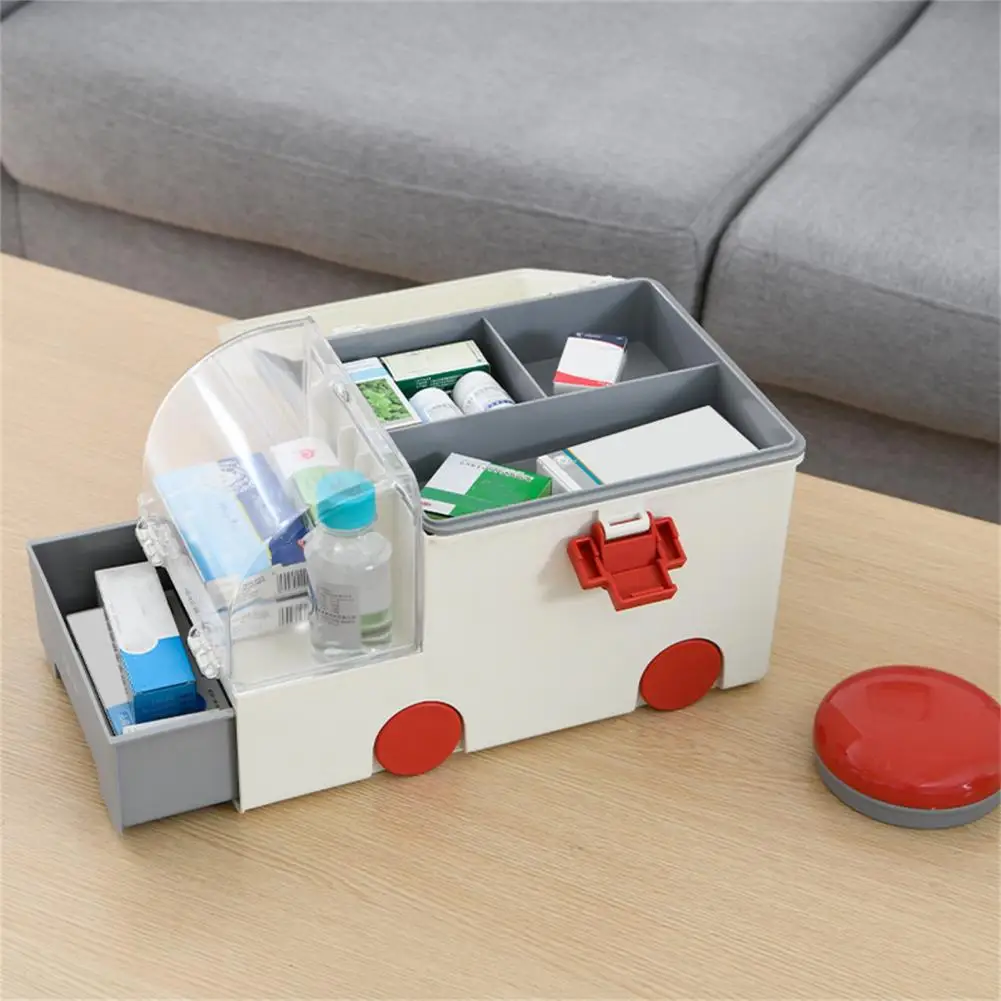 High Quality First Aid Storage Box Portable ABS Dust Proof Portable First Aid Box Kit