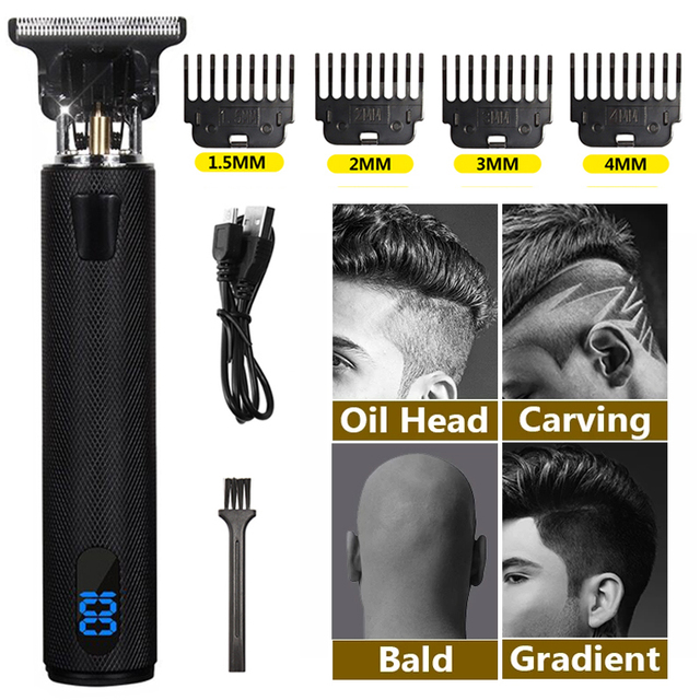 USB Electric Hair Clipper Man 0mm Shaver Trimmer For Men Barber Professional Beard Rechargeable Hair Cutting Machine