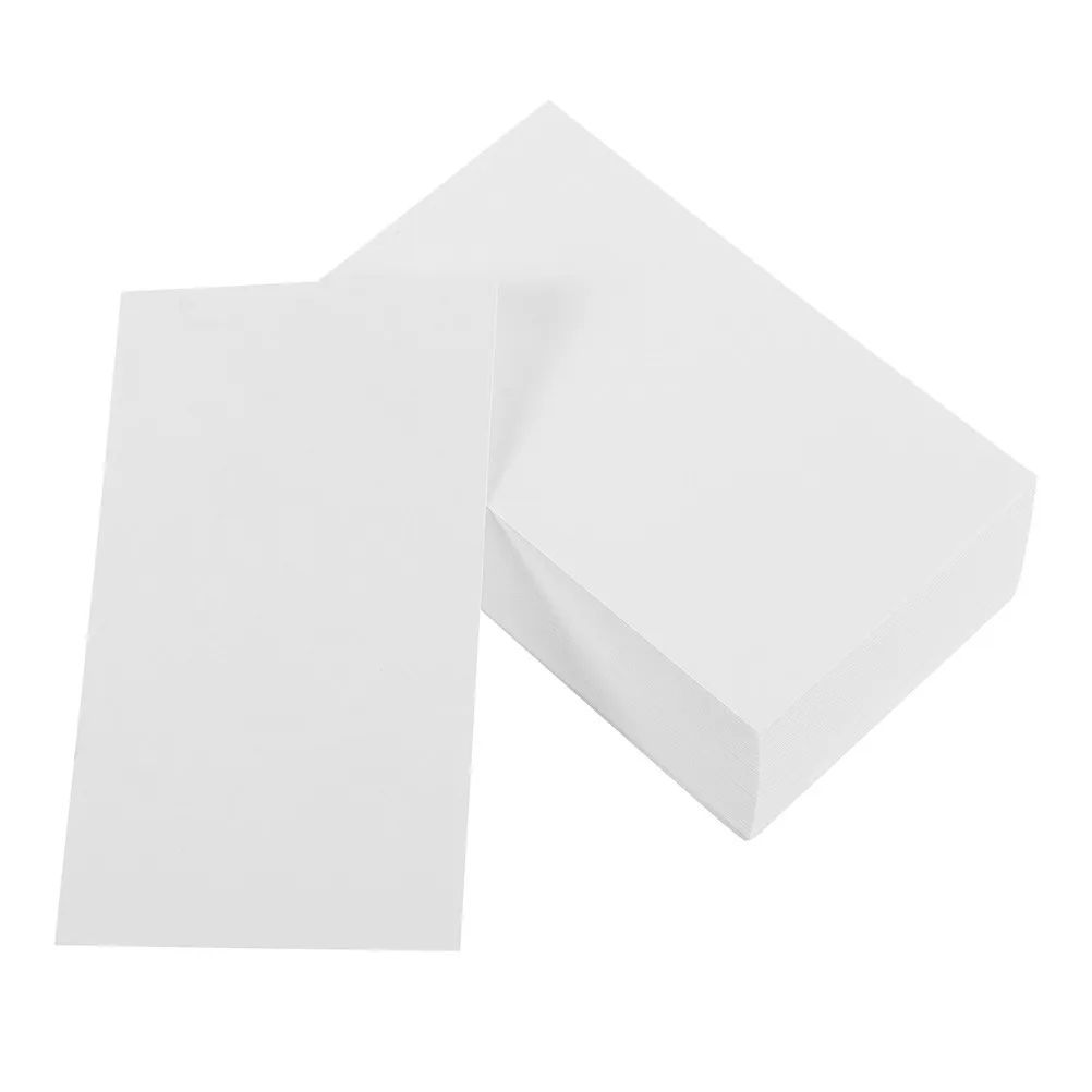 100Pcs 미니 빈 인덱스 카드 컴팩트 화이트 노트 패드 플래시 카드 학습 보조 도구 회의 노트 교실 조직에 이상적