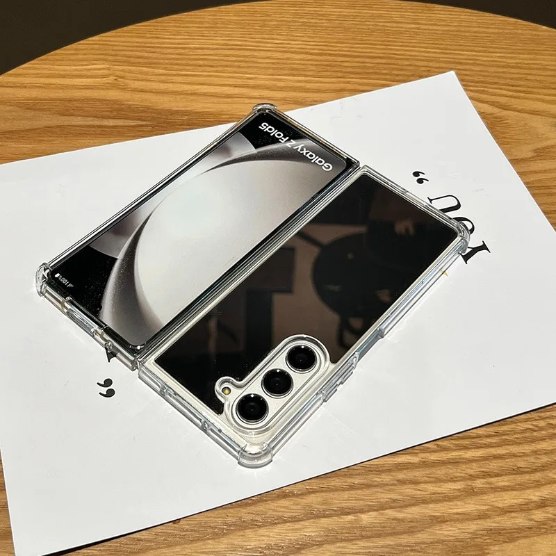 Spiegel-Make-up-Hülle für Samsung Galaxy Z Fold 7 6 5 4 3 Fold7 Zfold Fold6 Hartschalen-Airbag-Bumper Stoßfeste Ultradünne Hülle_voghion.com
