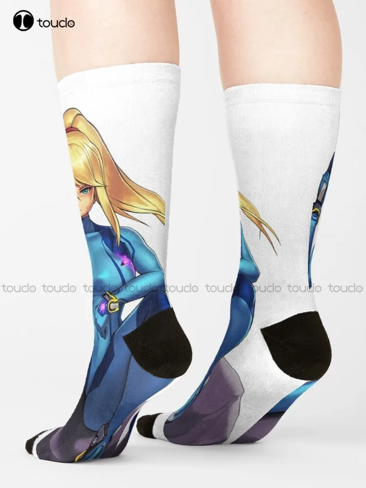 

Zero Suit Samus (Ultimate) Socks Novelty Socks For Women Cute Pattern Funny Autumn Best Cartoon Harajuku Street Skateboard Socks
