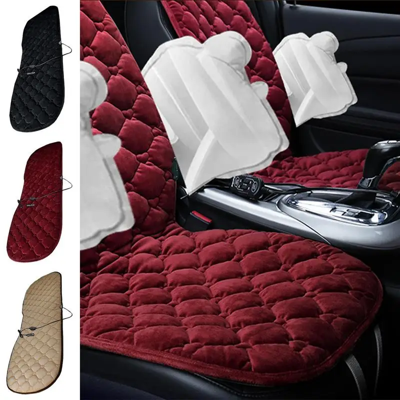 

Car Seat Heating Pad 12V Car Seat Heater That Plug Into Cigarette Lighter Double Helix Heating Wire Automatic Thermostat For Car