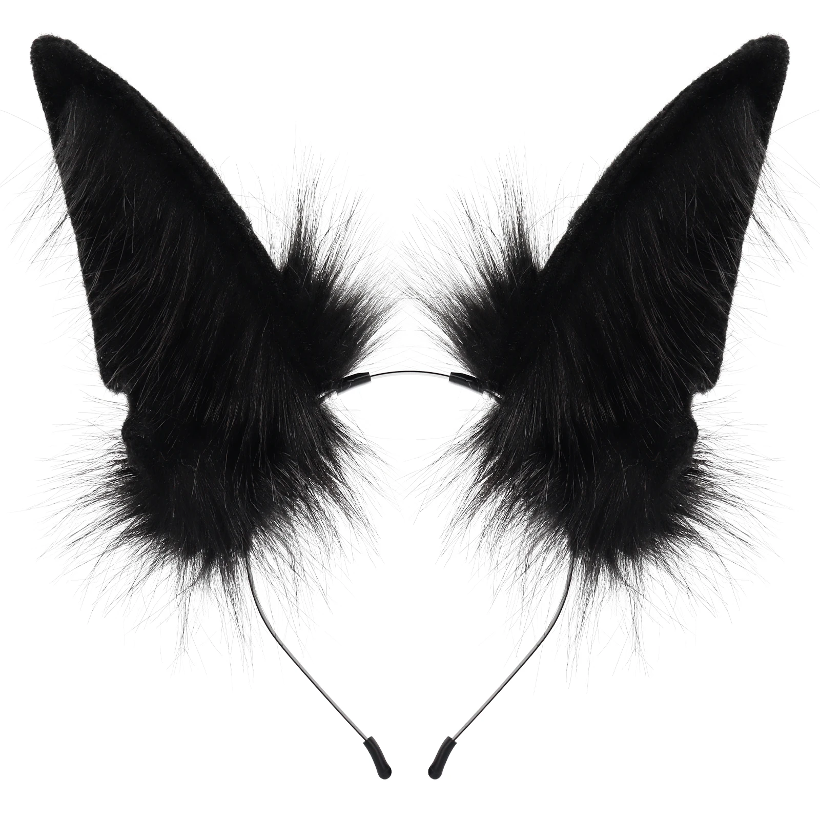 Handgemachte Tierfell Wolf Fuchs Ohren Stirnband Cosplay Kopfbedeckung Haarband Kopf Zubehör für Cosplay Party – Detail 8