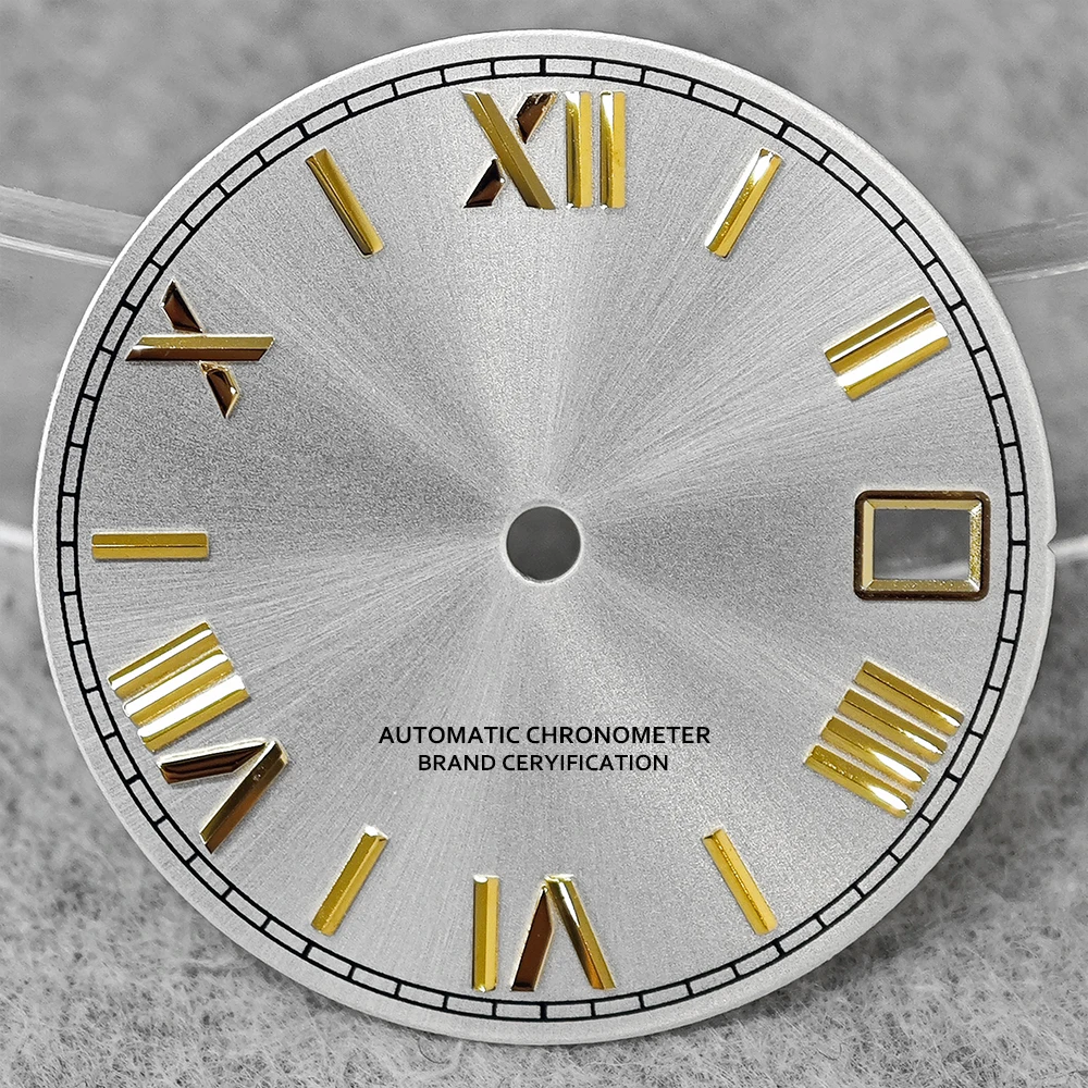 Green Luminous High-Quality Watch Face for Date Series, 28.5mm Dial