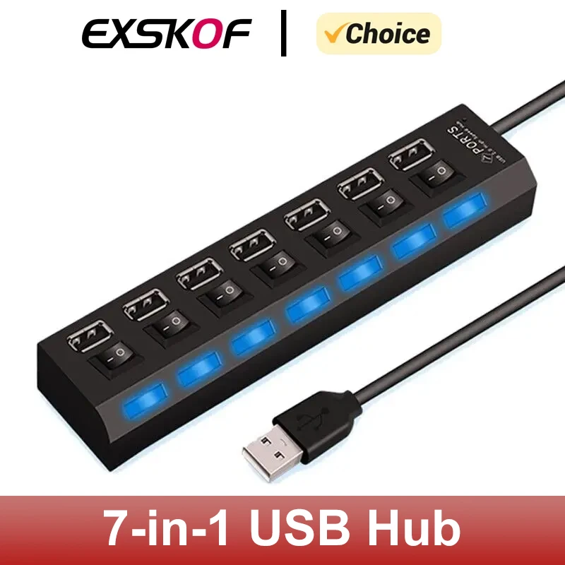 USB-Hub-7-in-1-Adapter-Multi-Ports-Use-Power-Adapter-Extensor-USB-2-0 ...