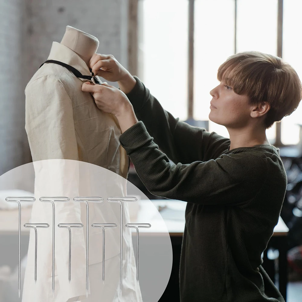 Description Picture 6 of item100pcs/box T Pins Metal Display Jewelry T Needles with Storage Box Straight Pins for Sewing Crochet Positioning Handful Knitting