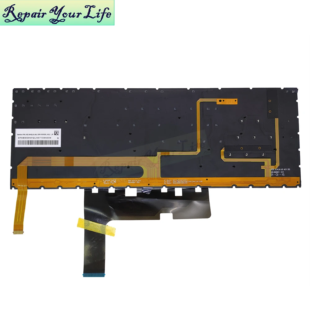 Teclado Retroiluminado Rgb para hp Oled 15-en 15-en0028ax 15-en0013dx 15-en1000na Luz Colorida Branca V193446gs1 - Imagem 4