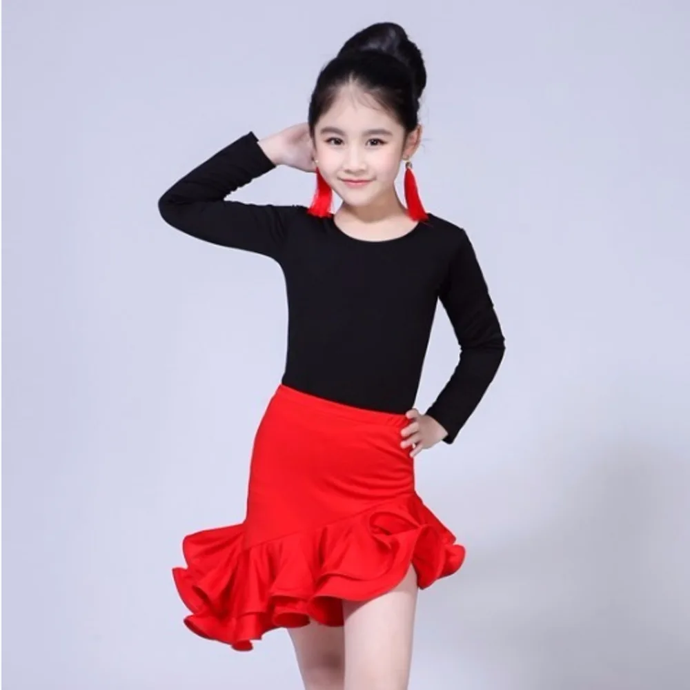 latin dance dress for girls competition ballroom salsa dresses kids rumba samba spandex children tango skirts costume dancing