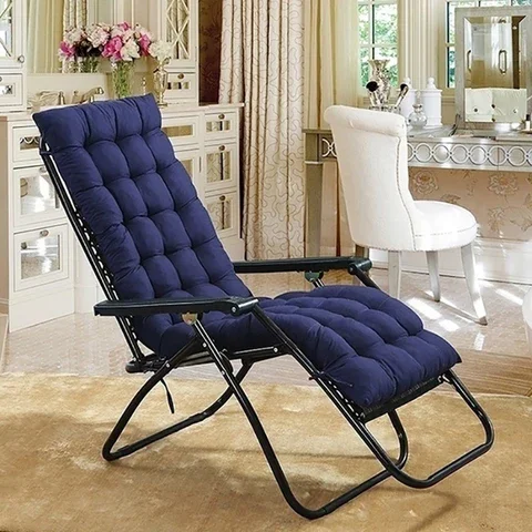 

Solid Long Cushion Mat For Recliner Rocking Rattan Chair Folding Thick Garden Sun Lounge Seat Cushion Sofa Tatami Mat No Chair