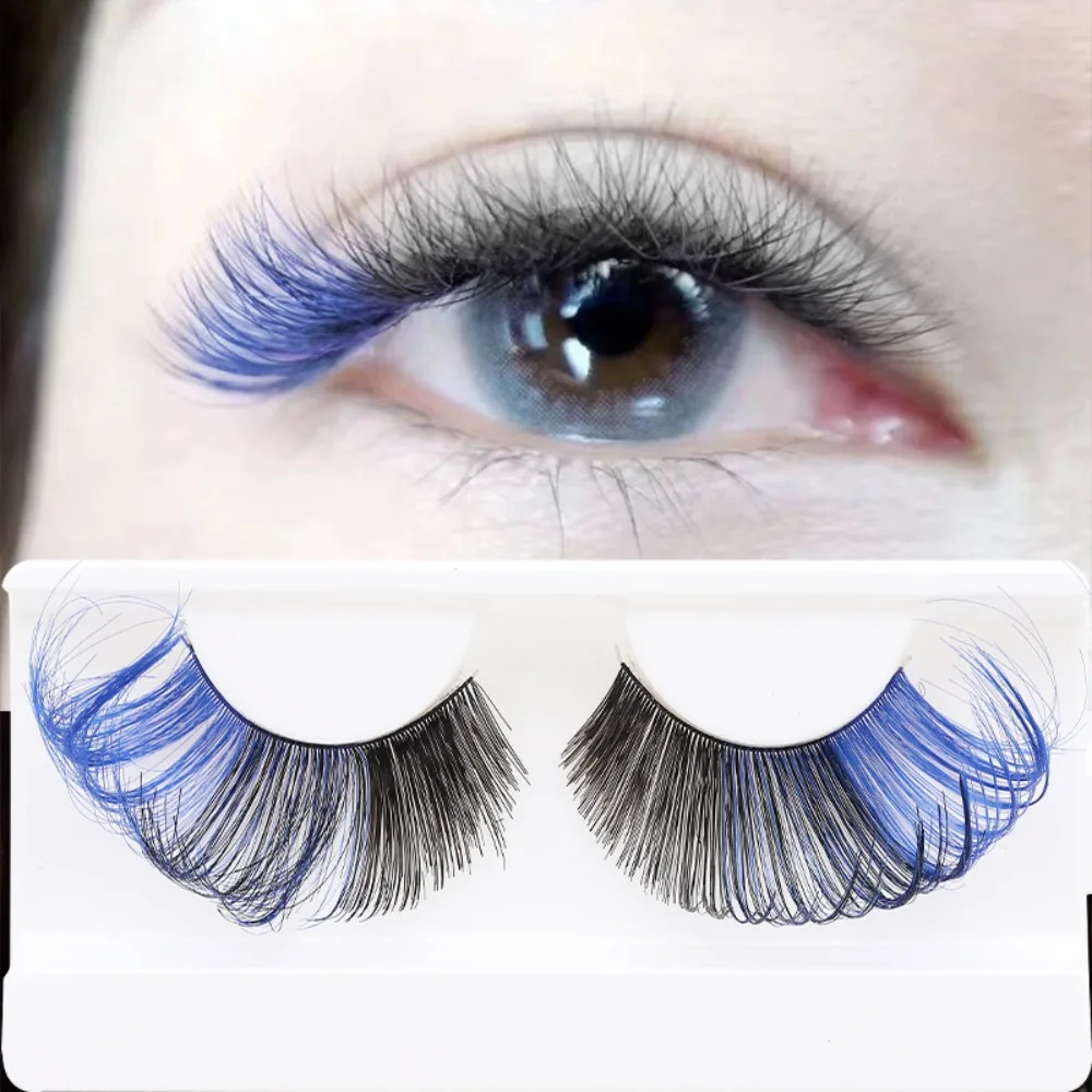 

Colored Lashes False Eyelashes Fuffy Lashes Chemical fiber Eye Extension 3D Eyelash Elongation Makeup Eyelashes Women