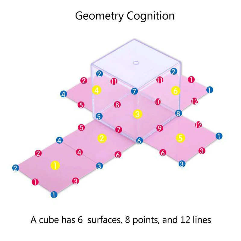 Children 3D Geometric Solids Shape Math Toys Montessori Parish Transparent Geometry Model Learning Educational Toy Teaching Aids 3