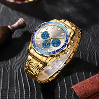 2025 Men Watch Top Brand Luxury Sports Quartz Mens Watches Full Steel Waterproof Chronograph Wristwatch Men Relogio Masculino 2