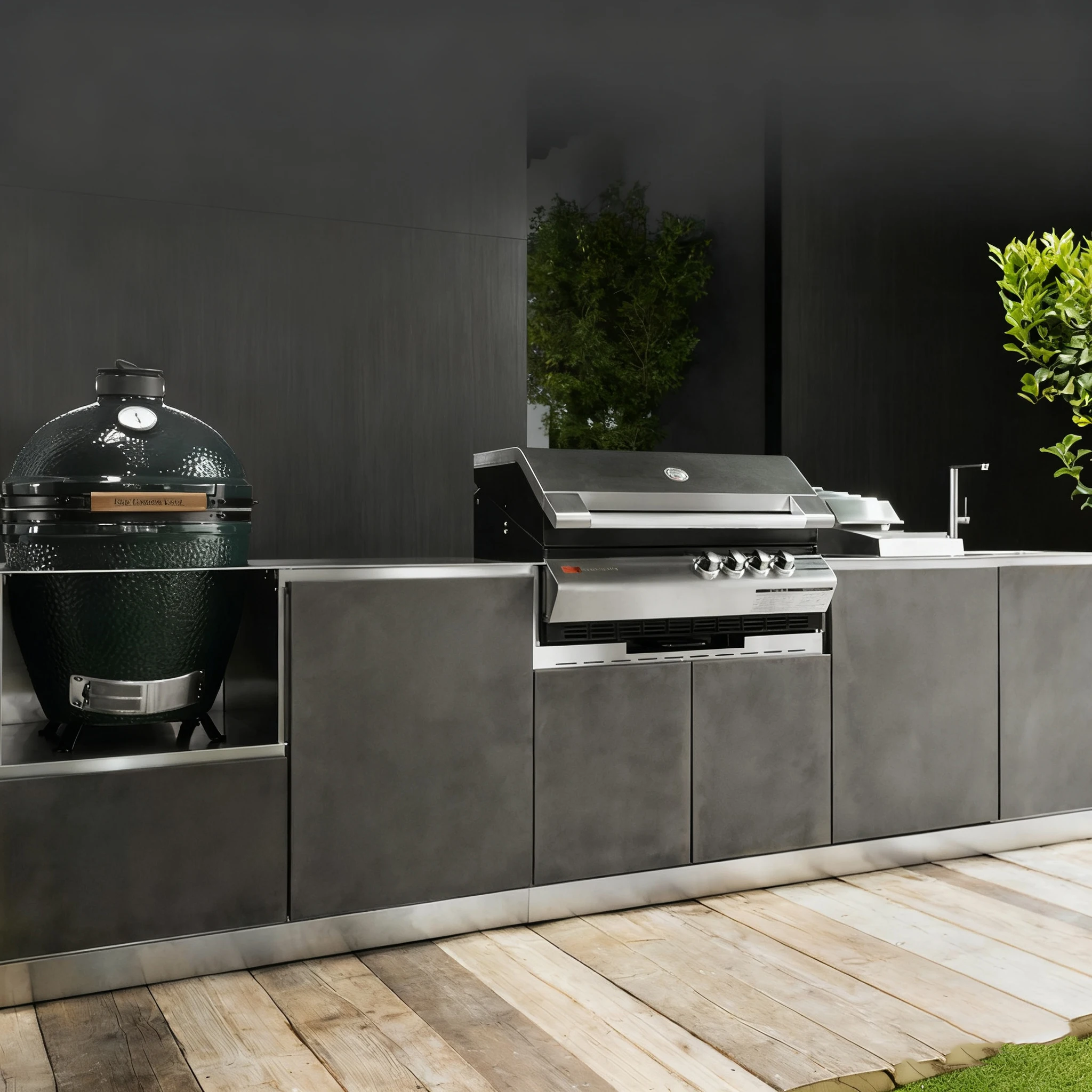 Cuisine extérieure moderne en acier inoxydable 304/316 2