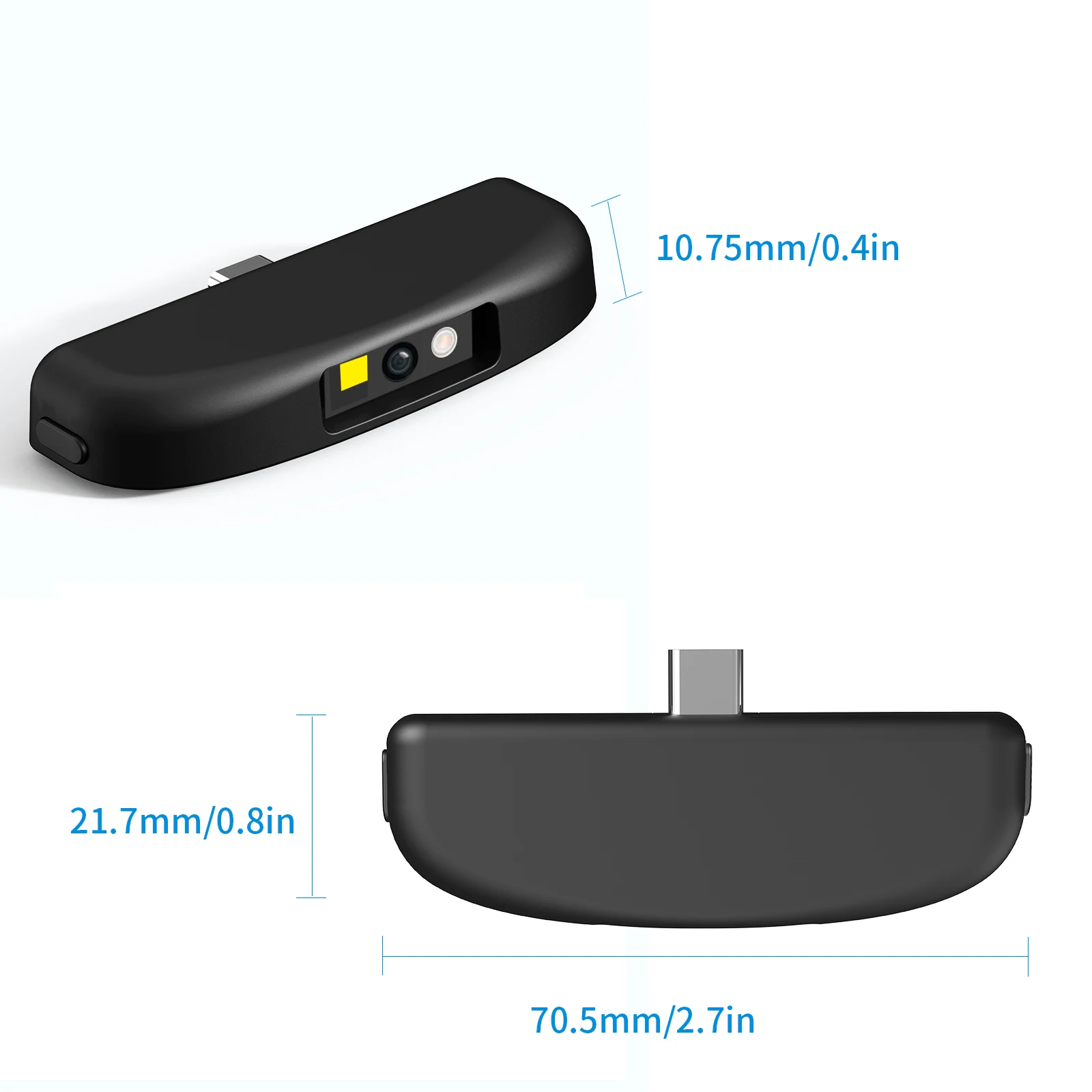 Barcode Scanner Mini 2D With Type C Interface Phone Mate Barcode Scanner All 1D 2D Bar And Screen Code 32 Bit CMOS