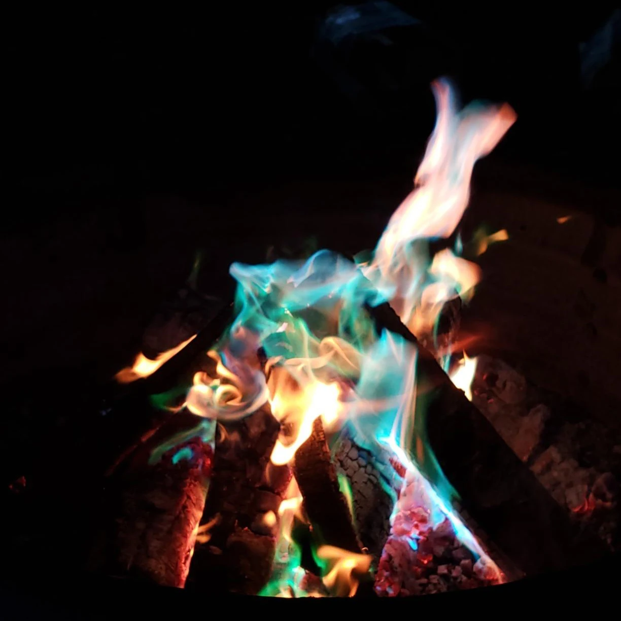 Sachets de feu magique, 10g/15g/30g, poudre de flammes colorées