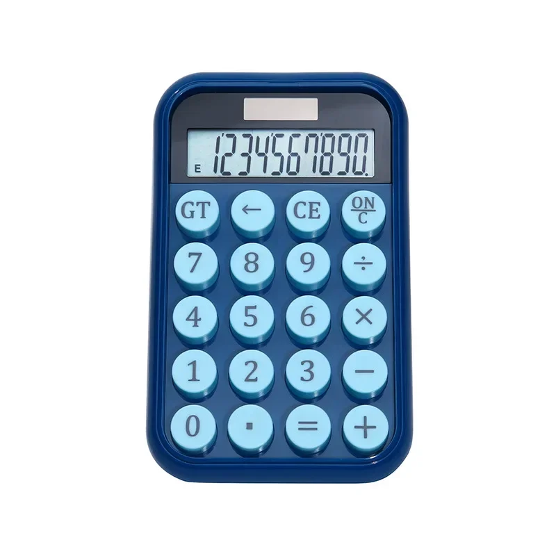 Mechanical Calculator with 10 Digit Solar add Batteries Dual Function Calculating for Office Electronics 4Colors images - 6