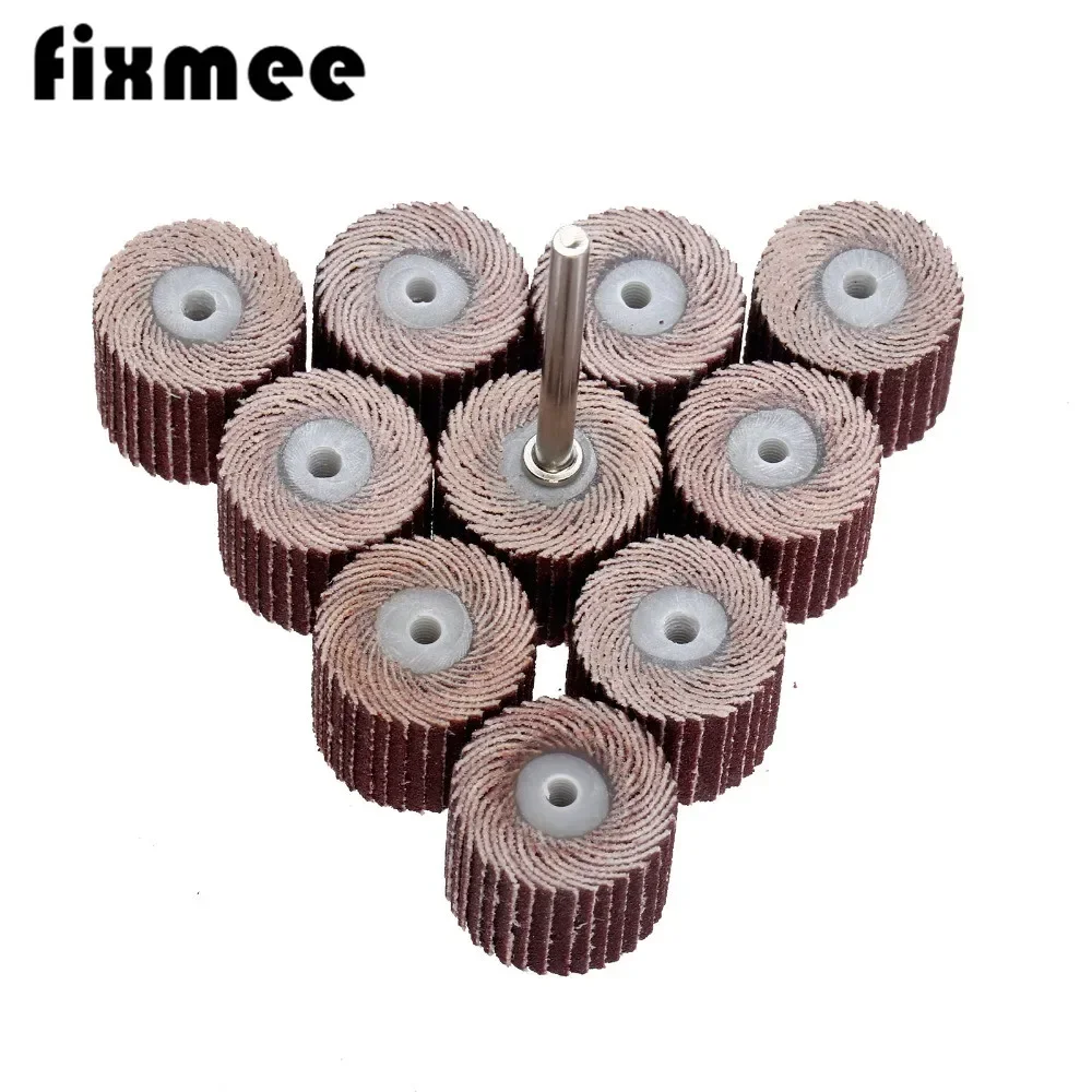 10PcsFlapWheelDiscSandingDrillSandpaperPolishingDrillBit240