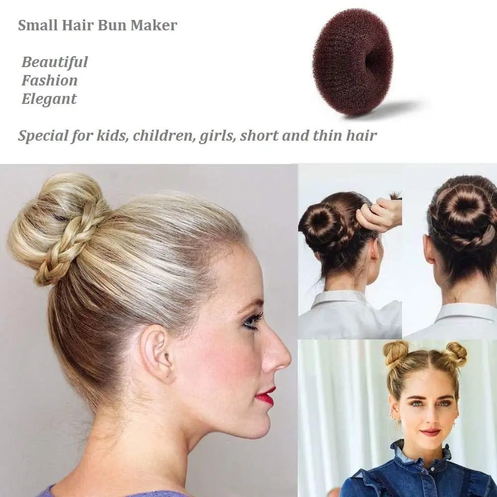 3 steps to making a hair bun donut: 1. Make a ponytail on top of your head.  2. Using a spongy donut, roll the tip of … | Bun hairstyles, Big bun hair,  Up hairstyles