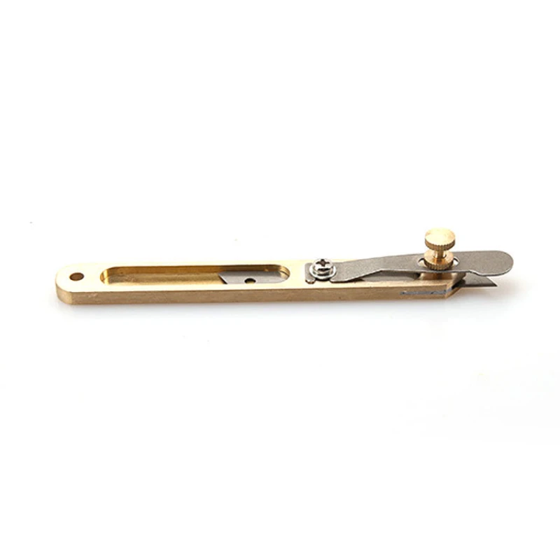 Leather Skiving Knife Leather Cutting Knife Leather Tool Leather Working Tools Leather Cutting Tool Cutting Knife Craft Cutting Tool Art Knife Craft Cutting Blade Leather Cutting Tool Positioning Cutter Copper Trimming Knife Pure Copper Leather Knife DIY Craft Tools