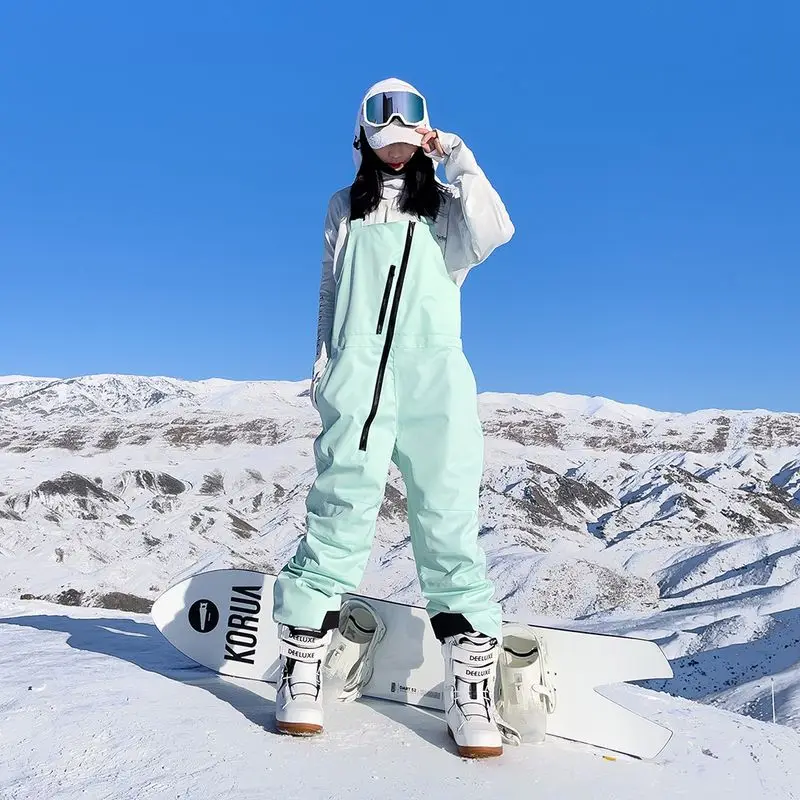Peto de nieve para hombre y mujer, peto de esquí ajustable