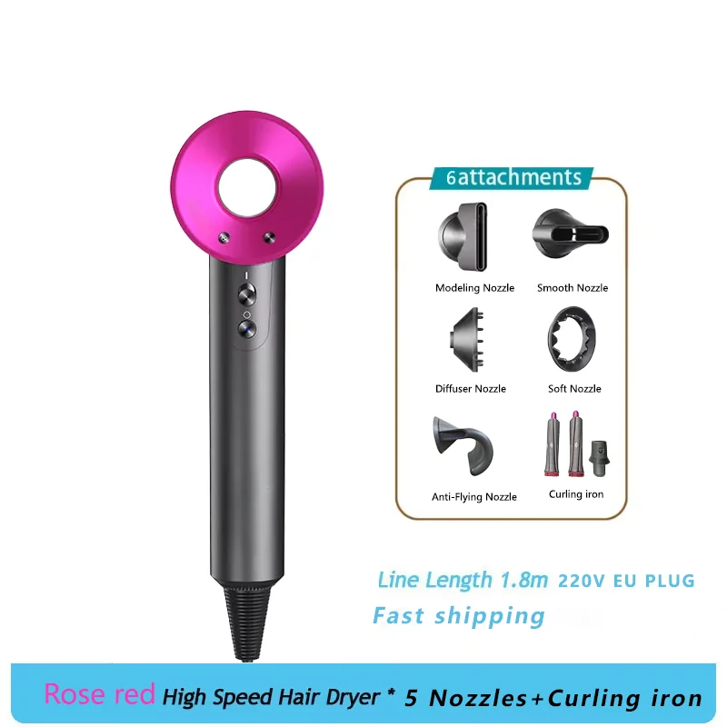 Hair Dryer Leafless High-speed Negative Ion Hair Care 110000RPM Fast Drying 220v Household Salon Electric Dryer hair styling tool