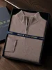 CHICUU Men's 100% Cashmere Sweater Zipper Pullover Mock Neck Long Sleeve Basic Cashmere Knitwear Autumn Winter Clothing Tops 1