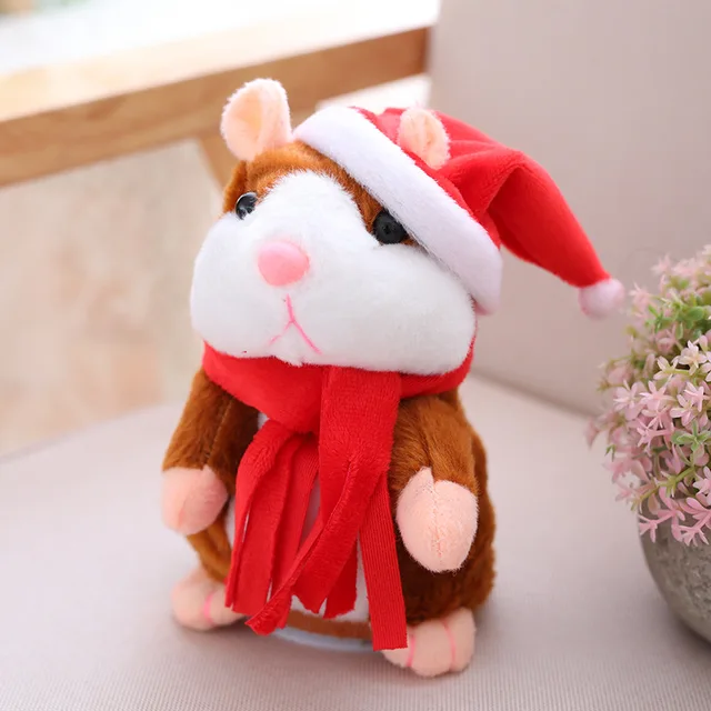 15cm Lovely Talking Hamster Speak Talk Sound Record Repeat Stuffed Plush Animal Kawaii Hamster Toys Dropshipping 2