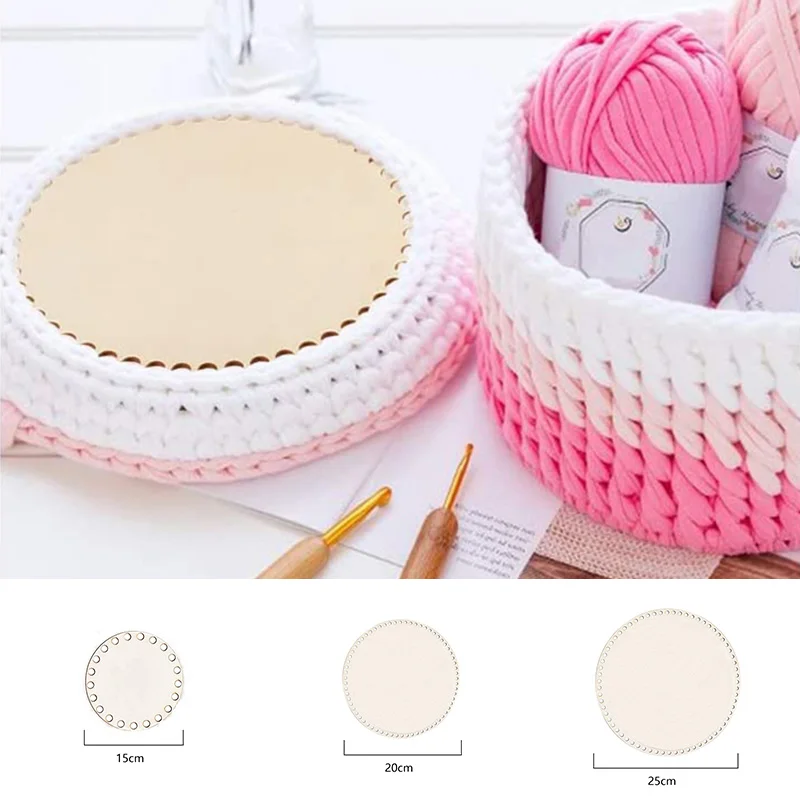 Base en plastique pour paniers au crochet ronds et carrés. en