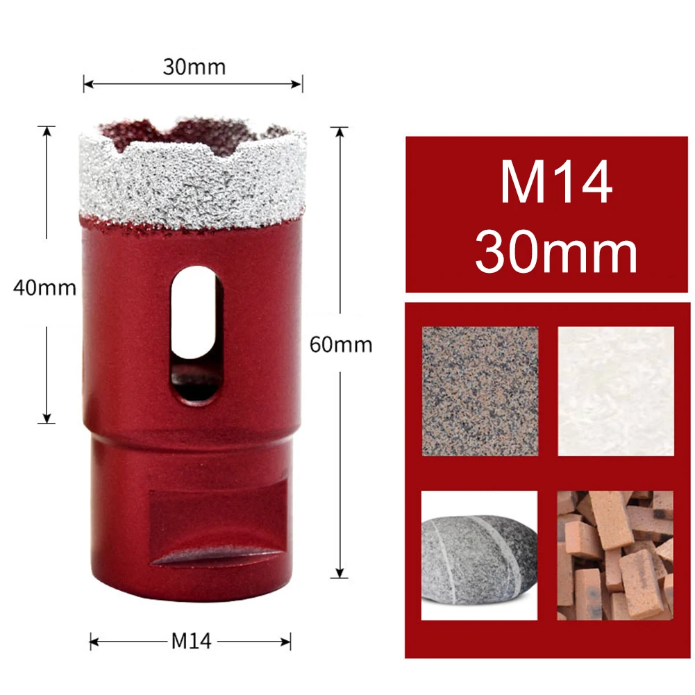 6mm-68mm Dry Diamond Drill Bit M14 Dry Diamond Drill Bits For Angle Grinder Porcelain Granite Tile Glass Ceramic Saw Drill Bit images - 6