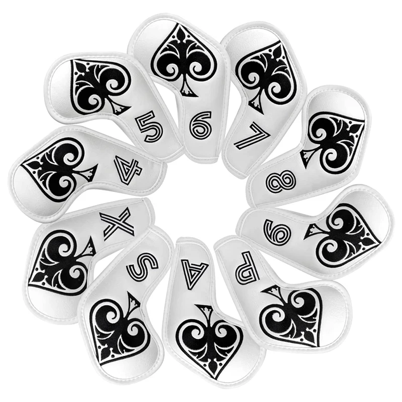 핫 포커 에이스 골프 다리미 커버 골프채, PU 가죽 다리미 클럽 헤드 커버, 핑에 적합, 테일러메이드 미즈노 