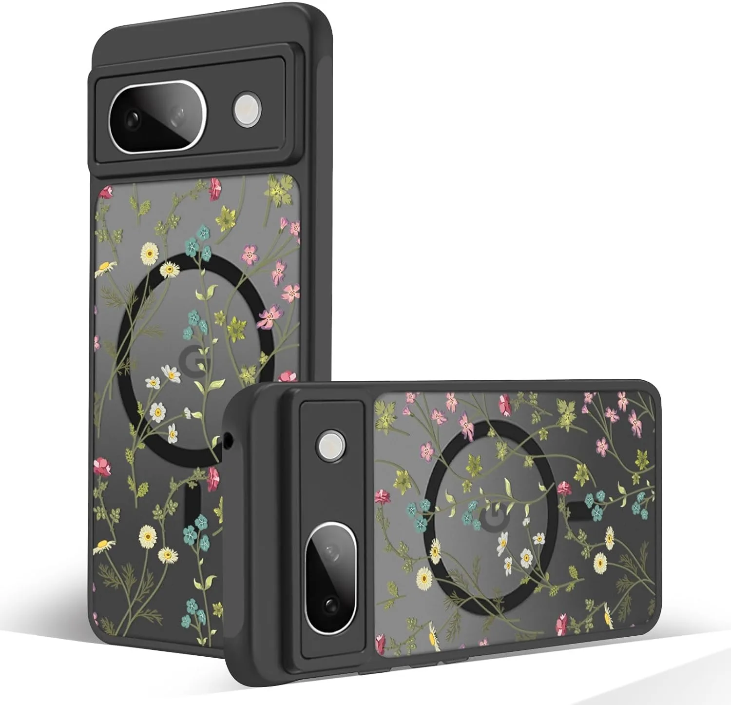 Retro Flower Matte Magsafe Magnetic Wireless Charging Case