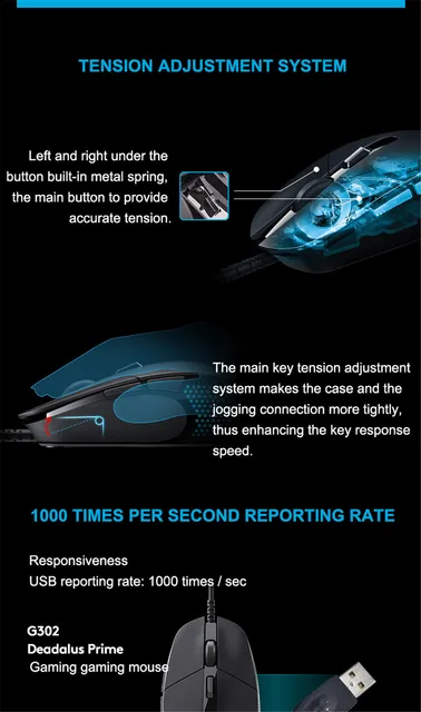 100% Original Logitech G302 Dedicated Wired Game Mouse Optical Gaming Mouse  Support Desktop/Laptop/windows 10/8/7 - AliExpress