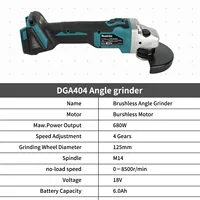 Meuleuse d'angle sans fil Makita DGA404 100 mm/125 mm 18 V, outil professionnel pour le meulage, la découpe et le polissage 5