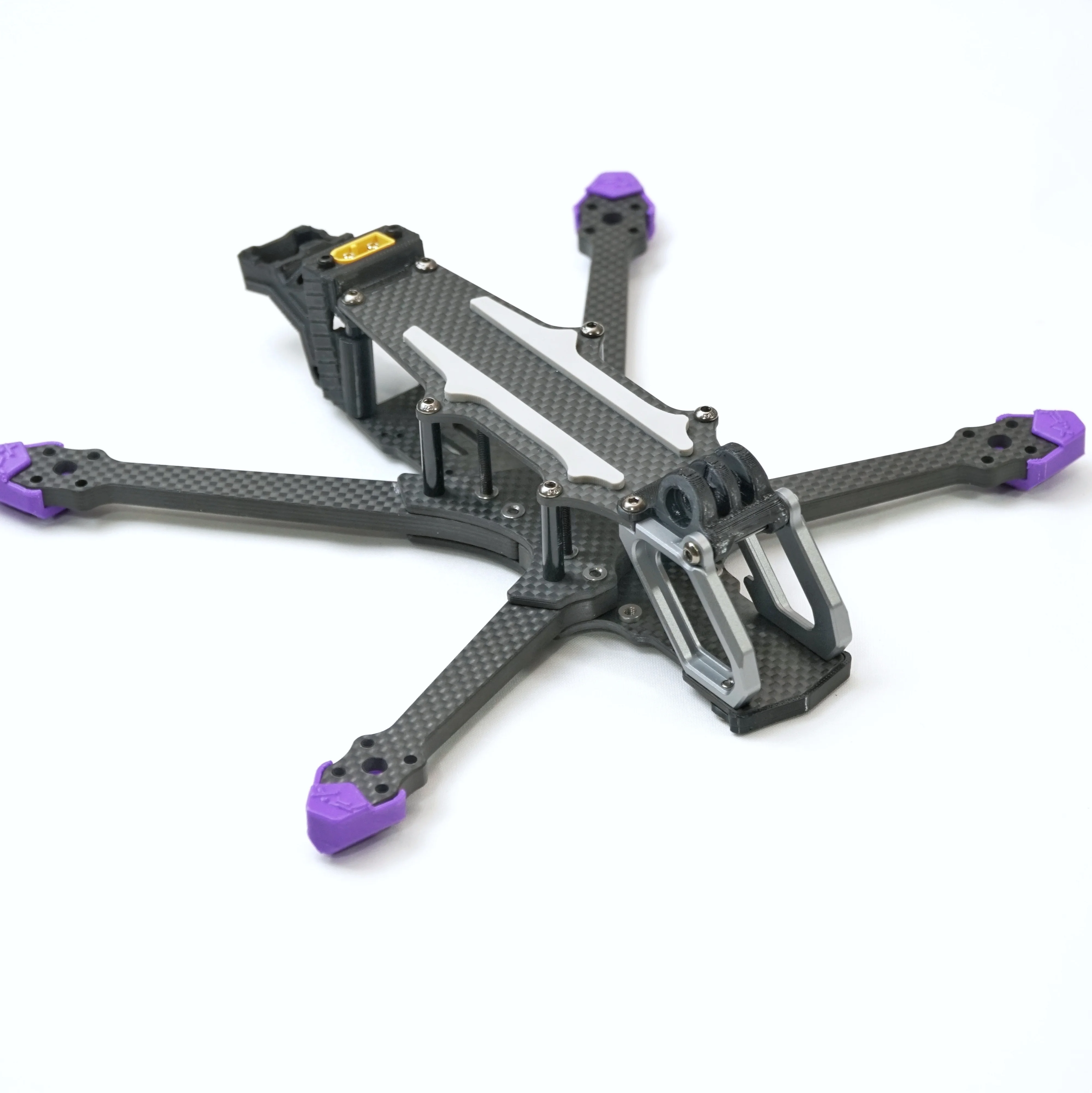 Détail des bras en carbone du Cadre Drone FPV PX5 Pliant en Carbone 6mm TRUE X Frame.