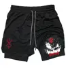 Men's Gym Performance Shorts Anime 2 In 1 Running Quick-Drying Jogging Short Pants Workout Sportswear Yoga Basketball 1