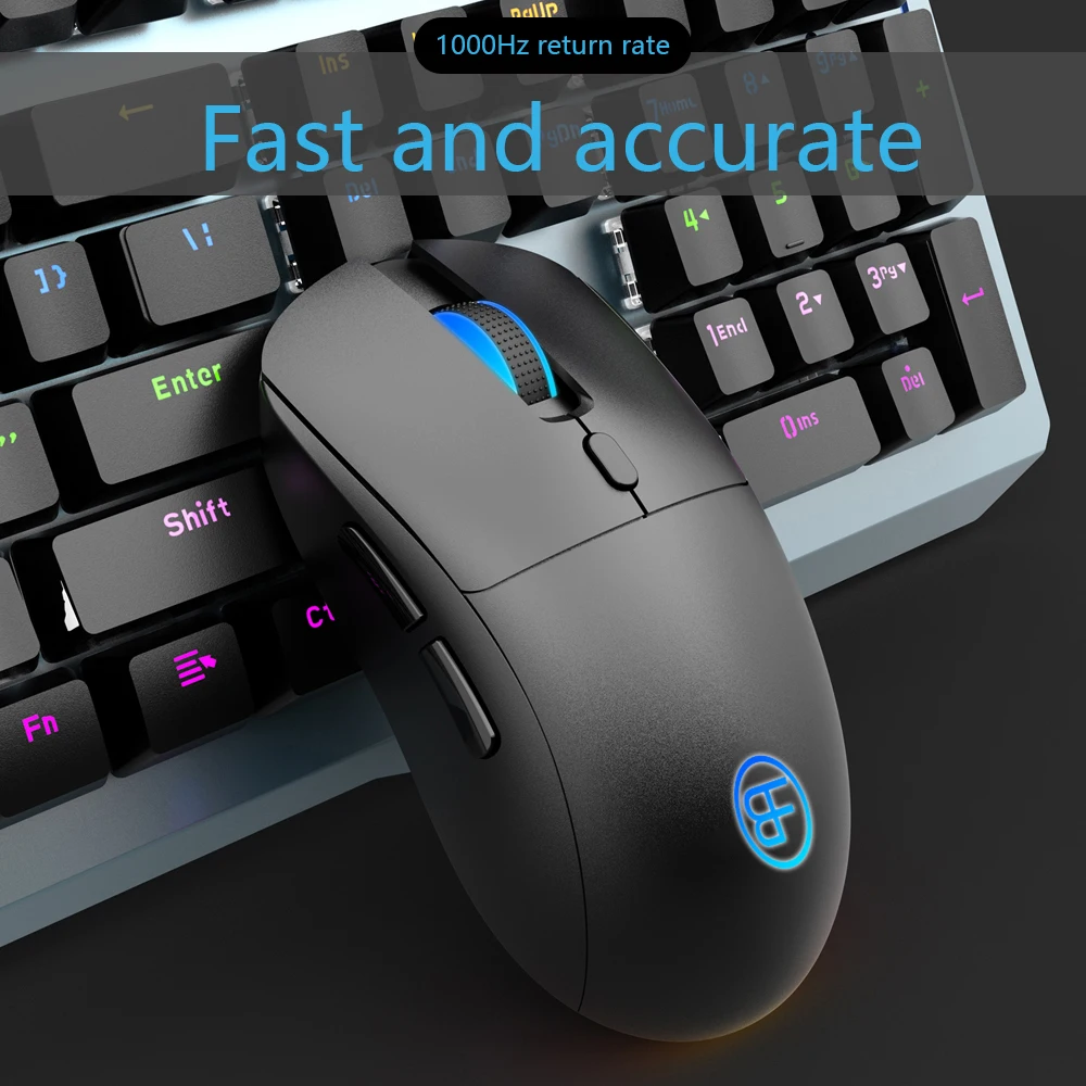 RGB Optical Wireless Mouse 2.4G Rechargeable Gaming Computer Mouse 6 Buttons Portable Mice For PC Computer Laptop Macbook Gamer