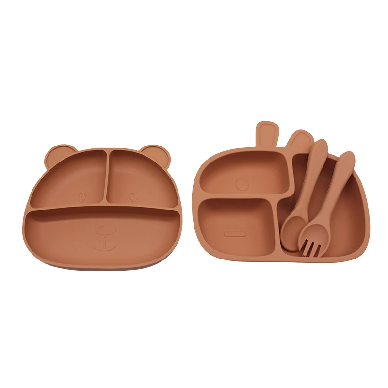 Baby Bear Compartment TrayChildren's Suction Cup Autonomous Eating Training BowlChildren's Supplementary Tableware Set 5