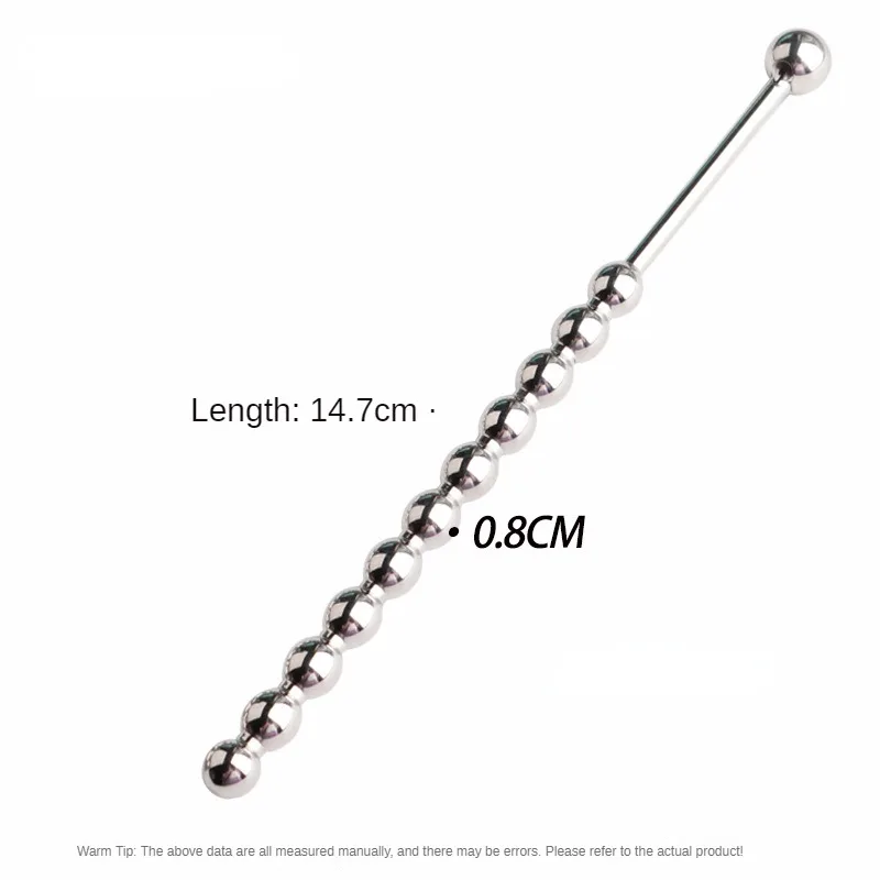 Gourd shape Metal Beads Penis Plug Stainless Steel Urethral Catheter Urethra Dilation Sounding Sex Toy Beaded Insert Rods penis sex toys